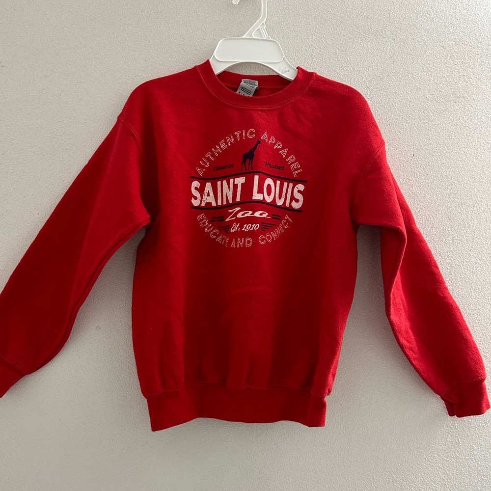 Red Saint Louis Zoo Sweatshirt size Youth Medium